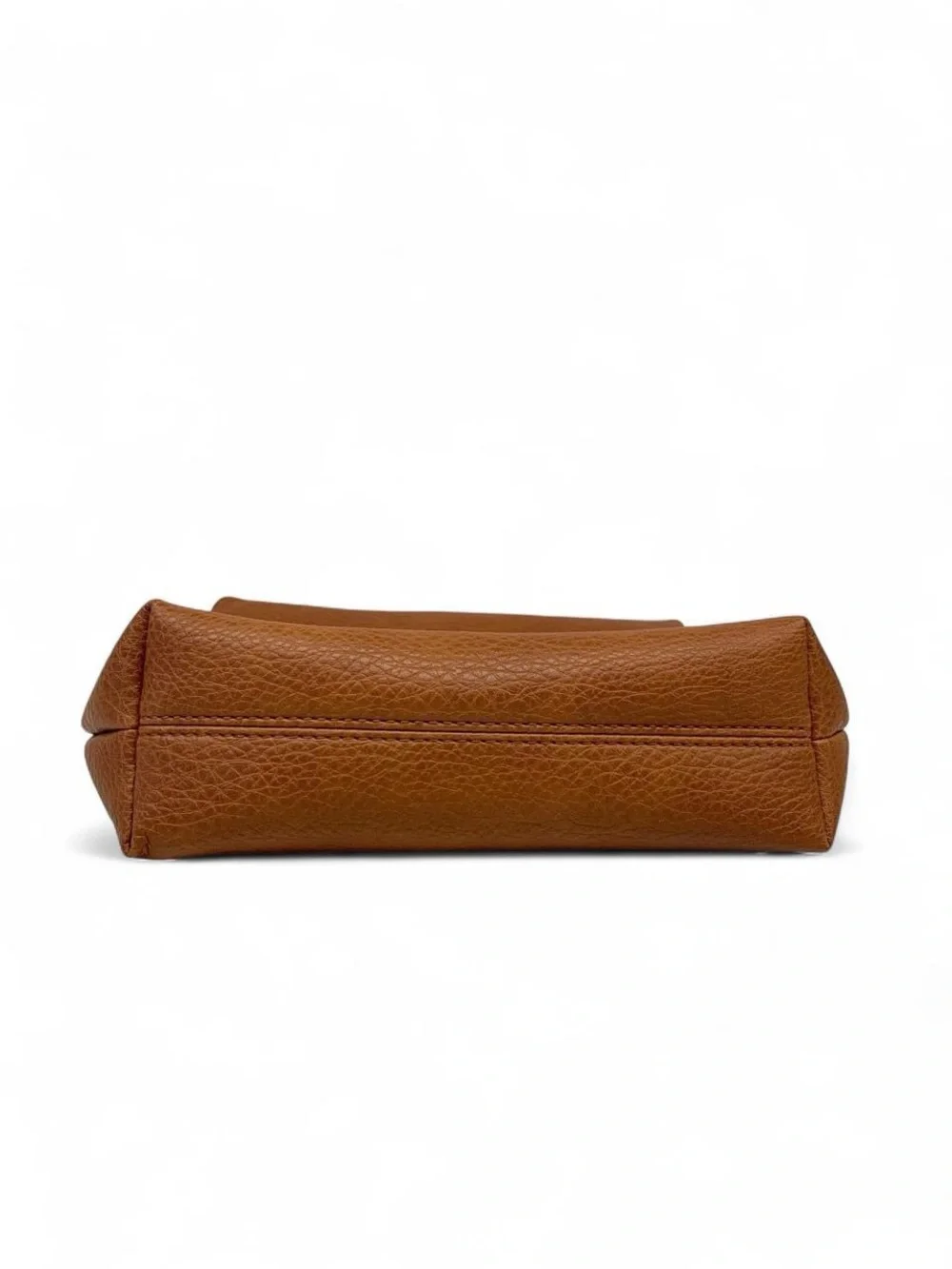 Montana West Brown Pebbled Faux Leather Wristlet Zip Pouch Gold Hardware